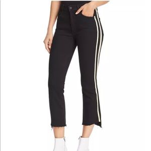 Mother insider crop with tuxedo stripe